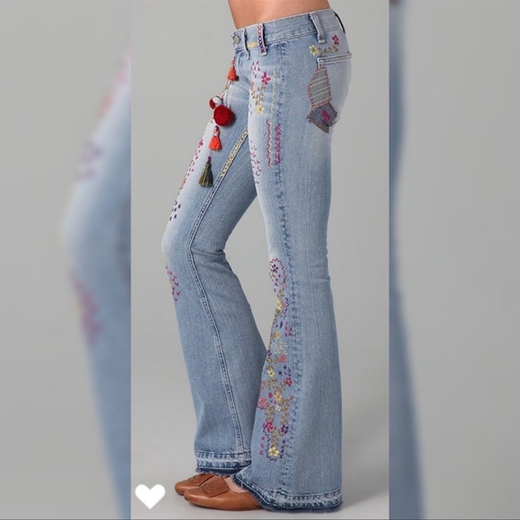 Elizabeth and James Textile Jimi Hendrix Flare Jea - Picture 11 of 13